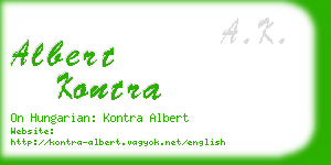 albert kontra business card